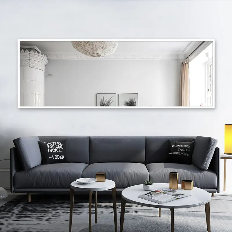 Полноразмерное зеркало с большим зеркальным корпусом, стеклянное настенное зеркало с подсветкой