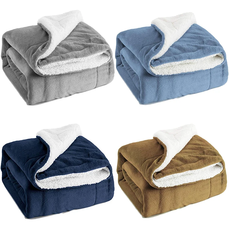 Custom Kids Fleece Throw Warm Thicken Fashion Sherpa Flannel Blanket For Winter