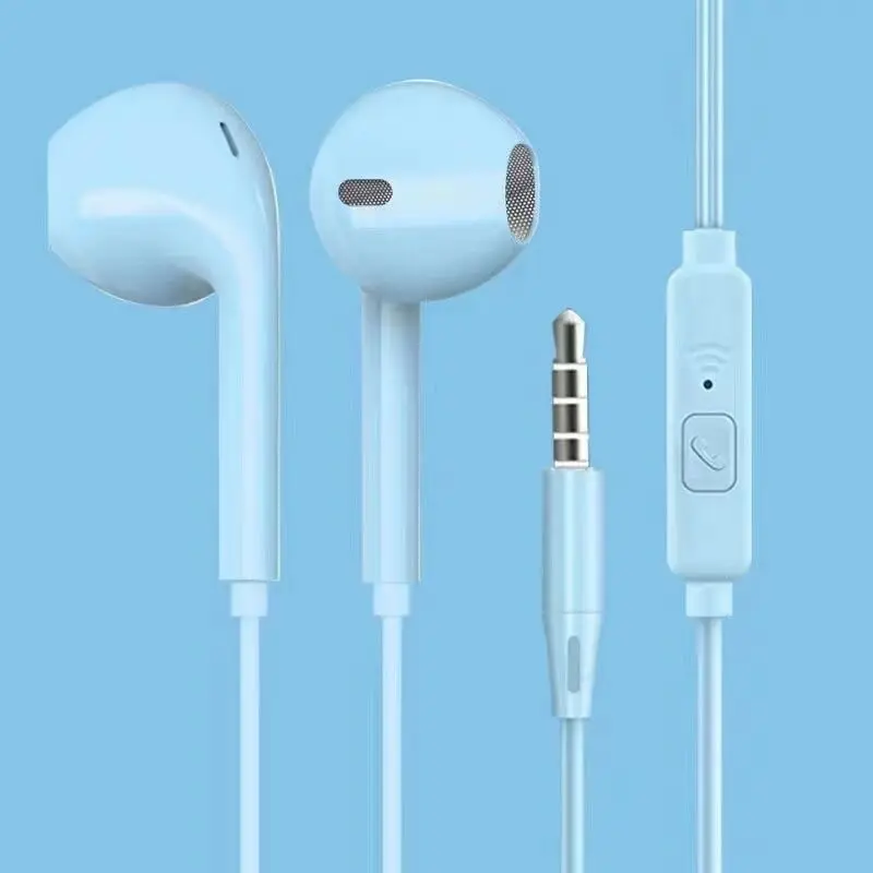Cheapest Wholesale 3.5mm Jack In-Ear Wired Earphones Mobile Phone Headset with Microphone Music Earphones & Headphones