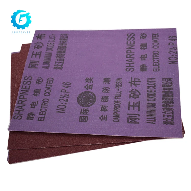 Aluminum oxide abrasive material Sharpness emery cloth roll sand cloth in sheet sand paper