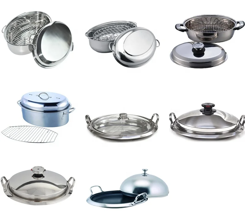 Oval roaster pan stainless steel 304 oval grilled chicken plate for Kitchenware