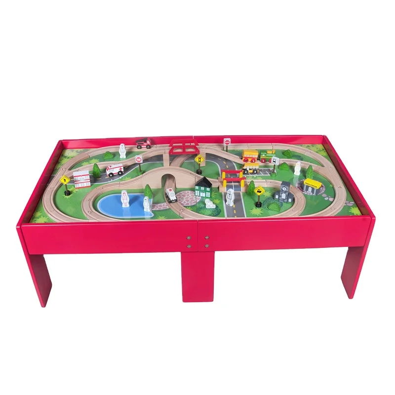 Thomas red Wooden track tables toy train table
