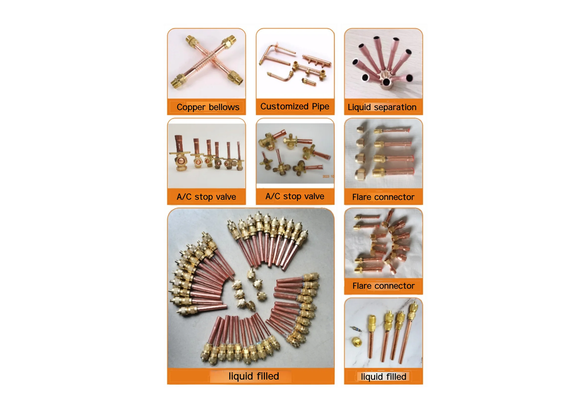 high performance automotive air conditioning systems brass fitting eared fitting flanged  copper pipe fitting