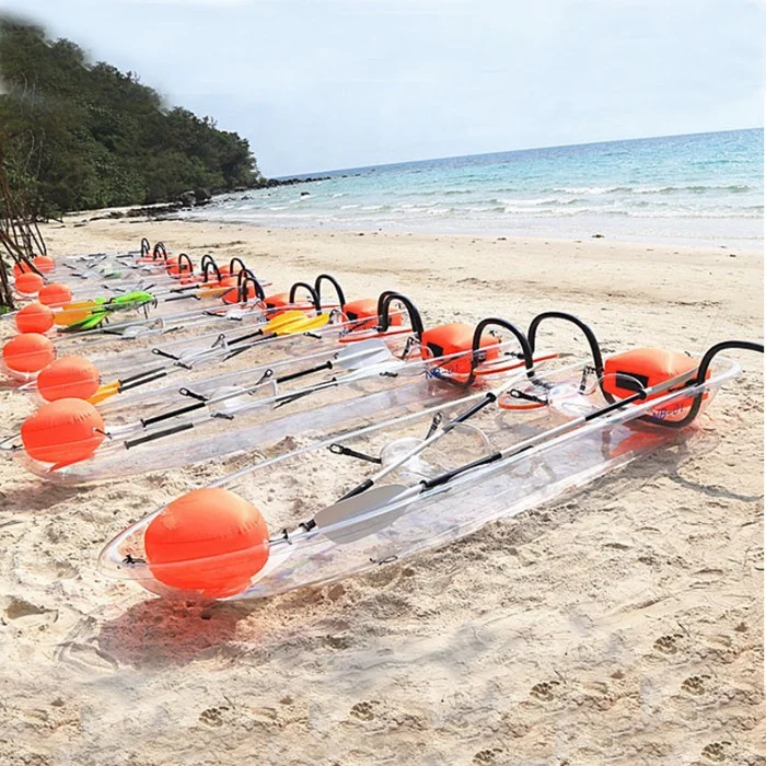
kayak wholesale de pesca fishing clear sale sit on top used fishing plastic paddle canoe kayak for sail 