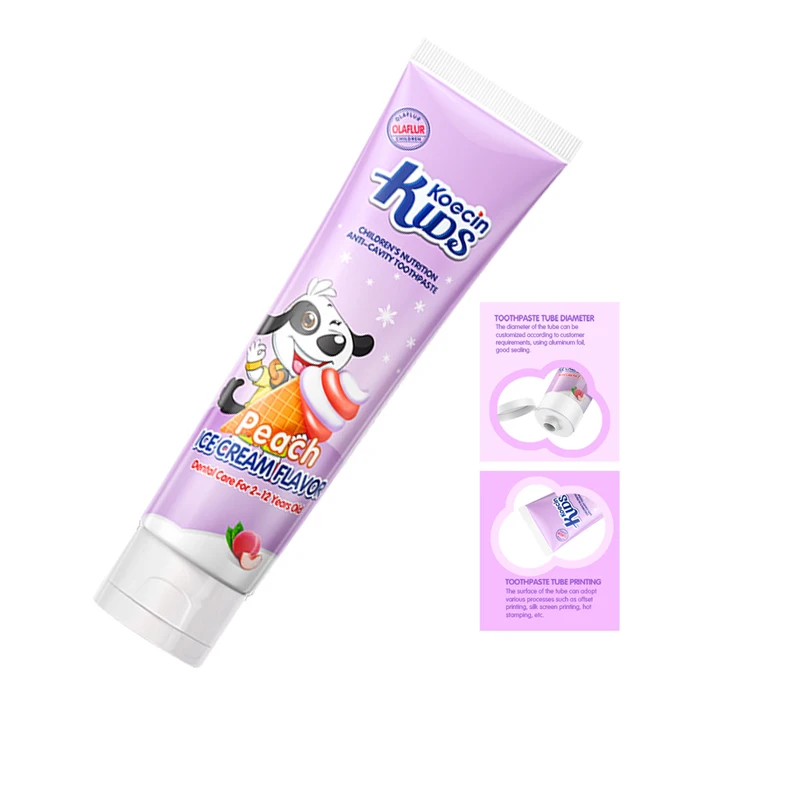 Wholesale guangzhou Children oem toothpaste private label toothpaste Nutrition anti-cavity eatable toothpaste