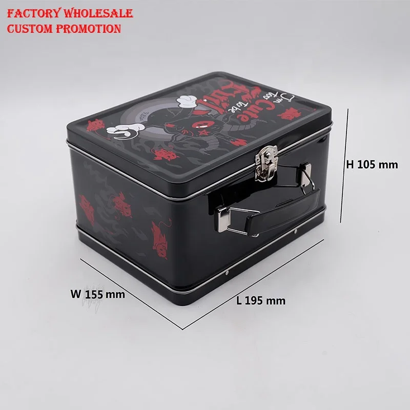 
* welcome whole sale custom logo colored gift metal tin lunch handler storage boxes organizer cajas tin packaging boxes 
