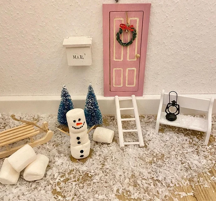 Doll house 1:12 Doll House Miniature elf door set  Mini Elf Door miniature Toys miniature Gnome door set