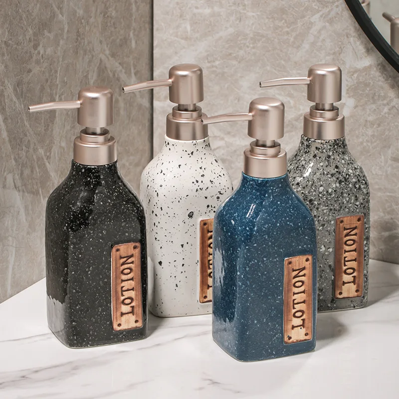 Настраиваемый многоразовый керамический ручной толкатель жидкого лосьона дозатор мыла