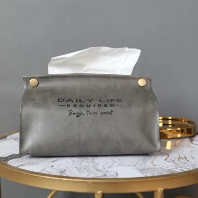 
2021 New Design Custom Colorful Soft Convenient PU Leather Car Hotel Home Tissue Box 