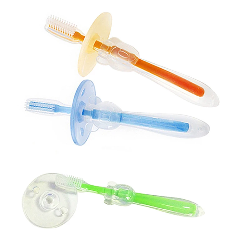 Best Selling Quality Cheap Eco Friendly Silicone Baby Training Toothbrush