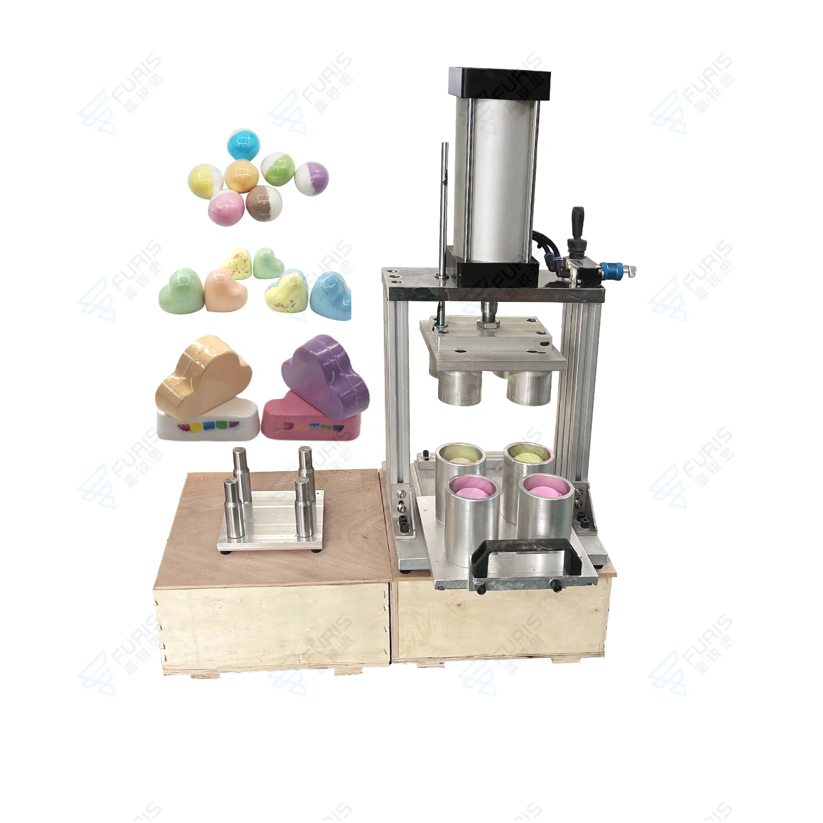 Factory Directly Sale Small Pneumatic Bath Salt Ball Pressing Machine Powder Forming Machine operate by hand