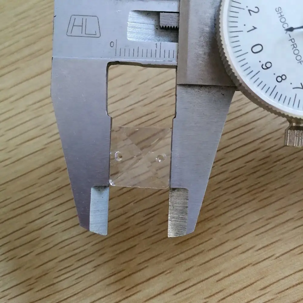 Honor of crystal 14mm crystal glass square beads in two holes clear/transparent for curtain/door chandelier strand garland decor