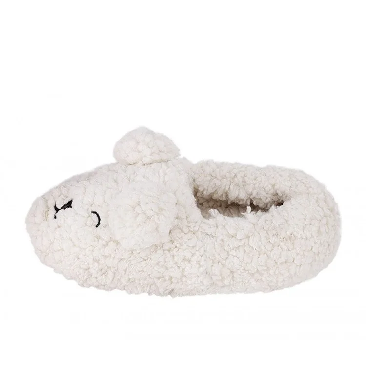 Cute Newborn Kids Toddler Cartoon Warm Fuzzy Plush House Shoes Non-slip Indoor Fur Slippers Babies