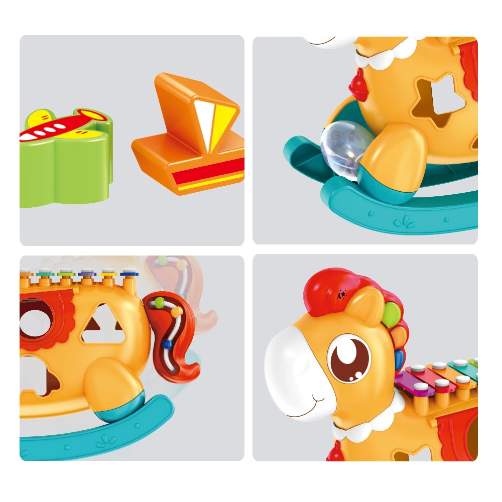 Baby Instrument Music with Light Happy Pony Kids Xylophone Educational Musical Piano Toy Electronic Organ for Kids