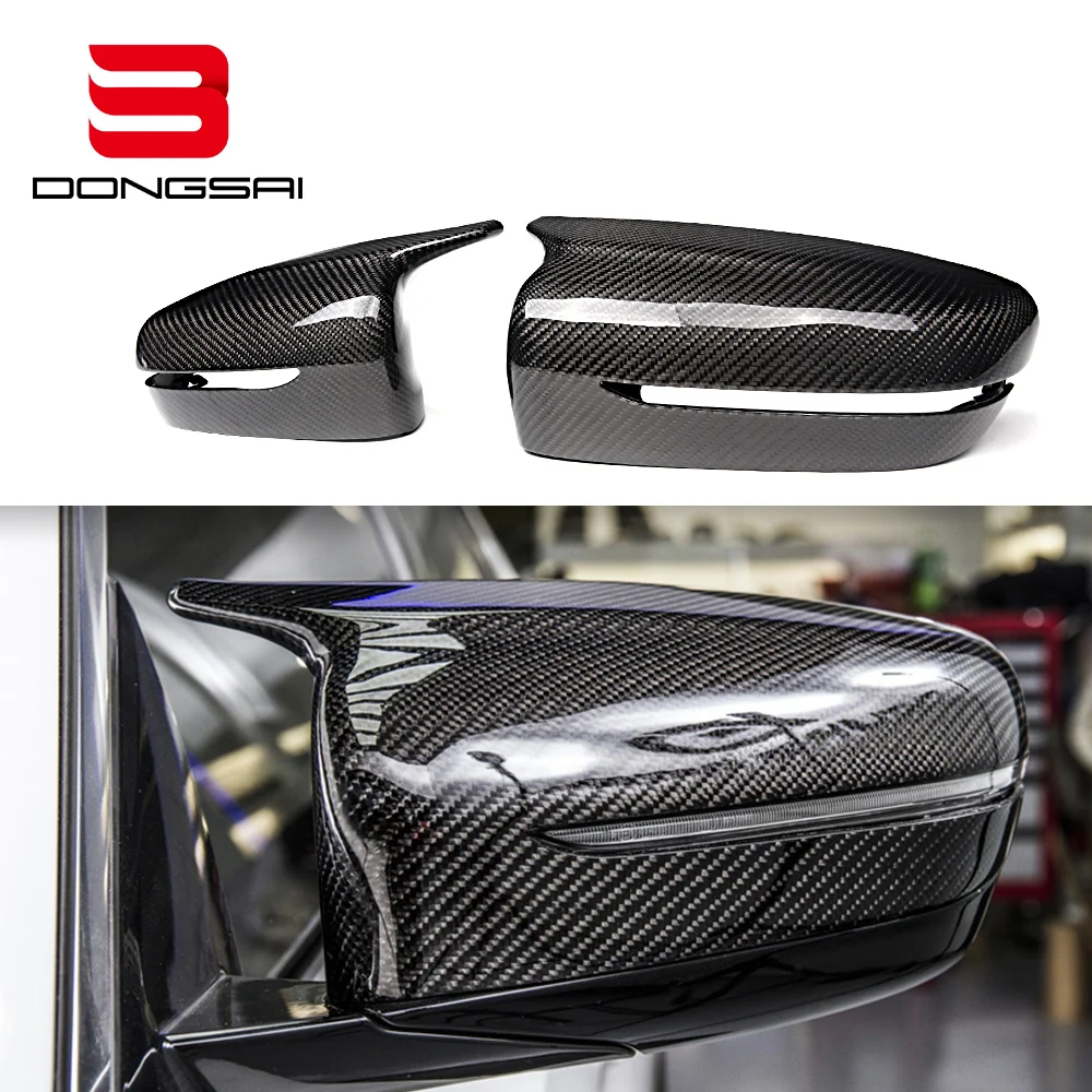 Carbon Fiber Side View M Look Wing Mirror Caps Covers for BMW G30 G11 RHD 2017+