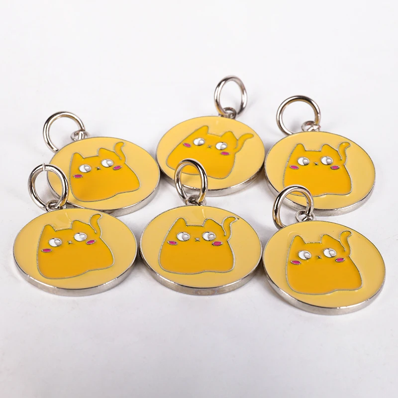 Customized Dog Name Tag Zinc Alloy Sublimation Printed ID Name Tag For Dogs and Cats Outdoor