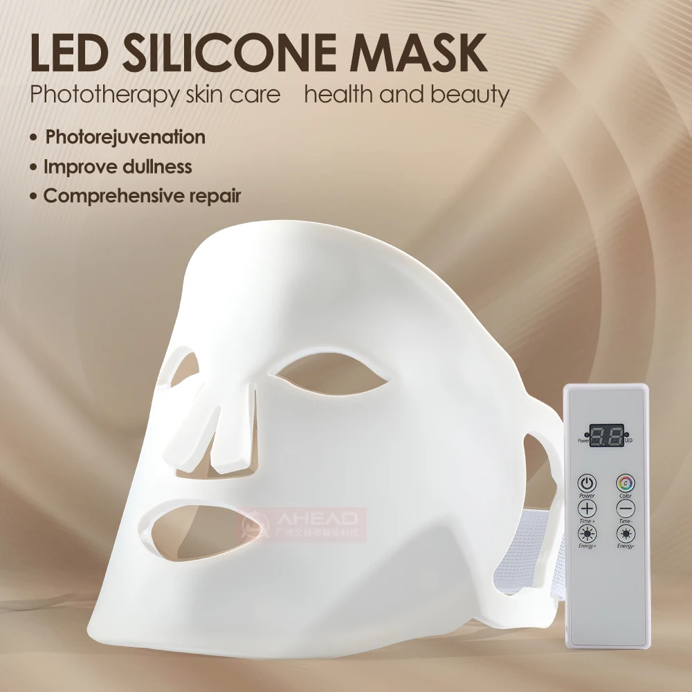 Portable Silicone Wireless Face Mask LED Facial Therapy Mask With 7 Different Colors 60 Pcs LED Lamps Beauty Products For Women