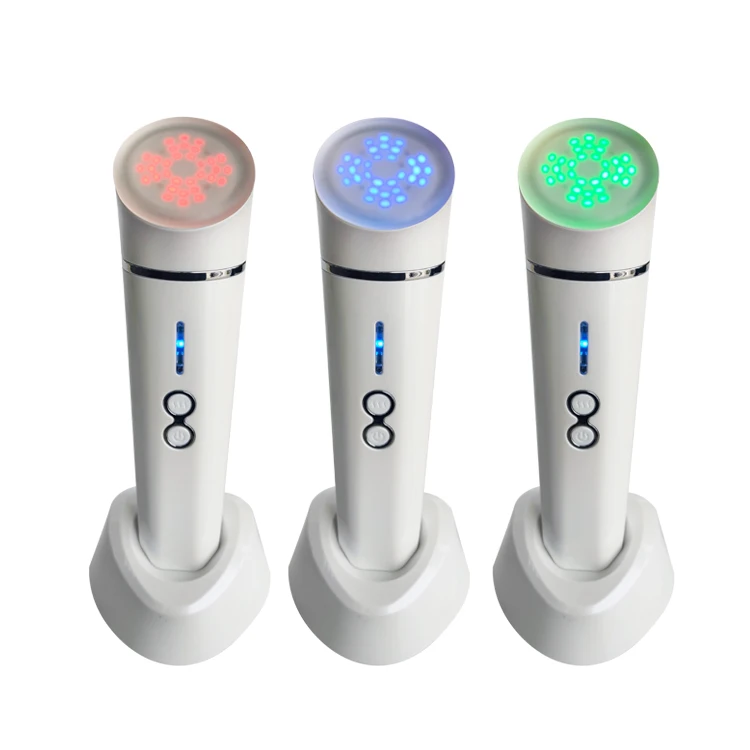 4 In 1 Beauty Device Red&blue Light Therapy Skin Rejuvenation Tightening Eye Care Facial Cleansing Face Lift Face Massager