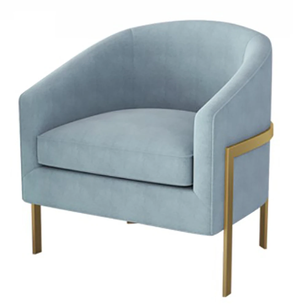 Hot sale metal living room set linen chairs for living room furniture modern sectional sofas set designs sofa single chair