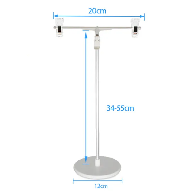 Indoor Business Menu POP Display Stand Sign Holder Poster Frame T Shape Adjustable Height Clip Style Aluminum Metal Advertising