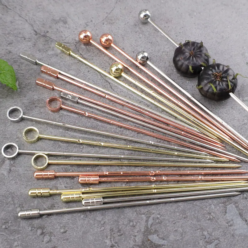 Wholesale Cocktail Picks Stainless Steel Fruit Picks Martini Picks