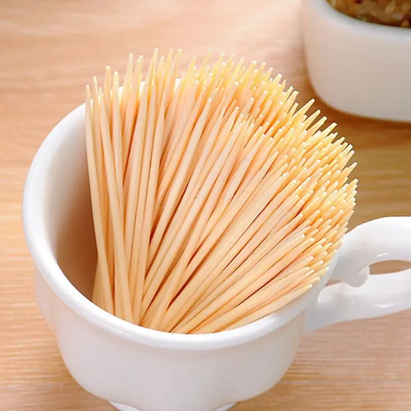 All Natural Eco Friendly  birch toothpick Biodegradable Interdental Brush wooden Toothpick