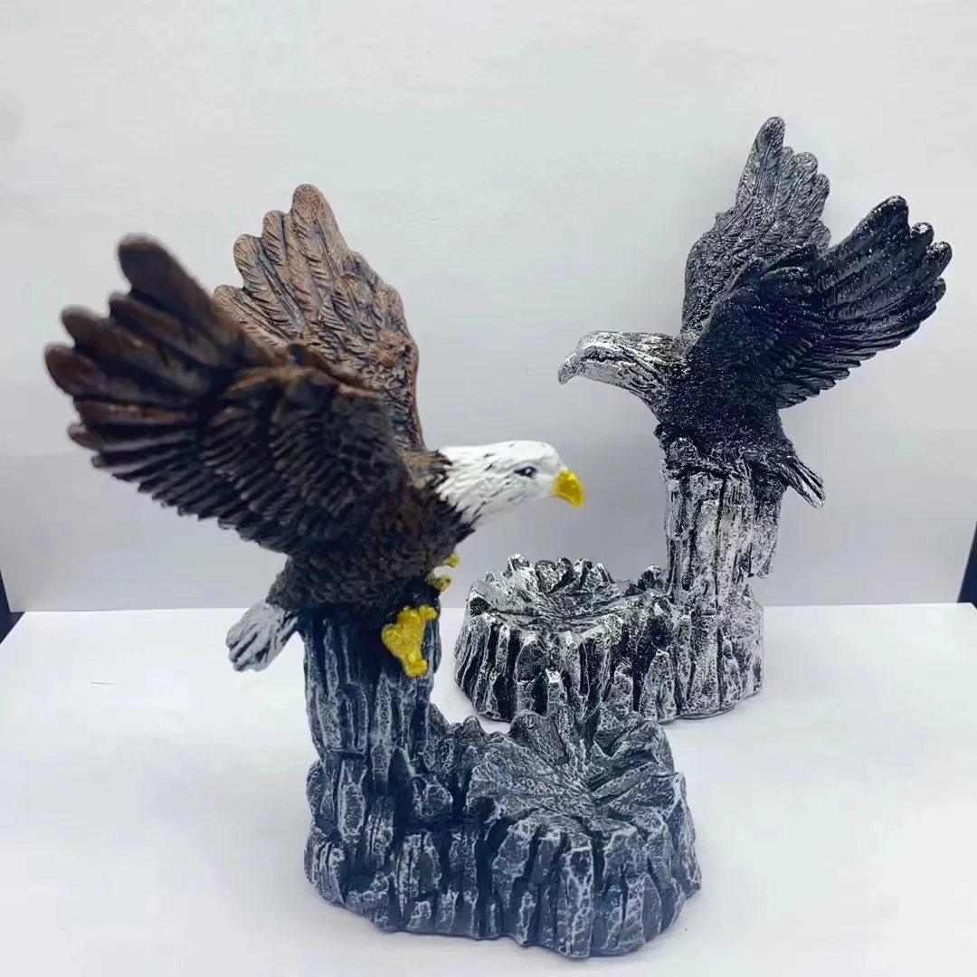Wholesale Natural stone crystal gemstone crystal craft crystal sphere eagle stand for home decor