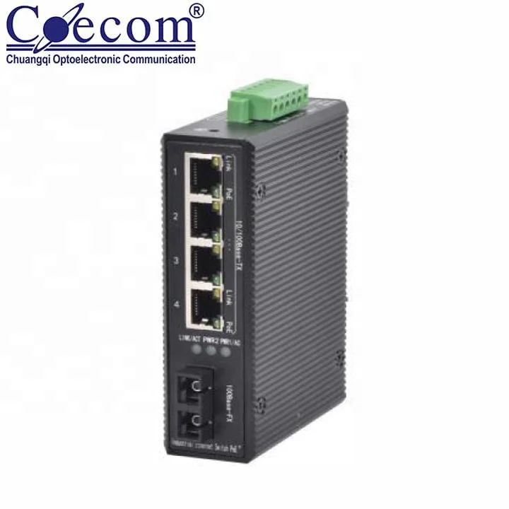 Coecom Factory Single Mode Fiber Optical Media Converter SC Media Converter 100M 5 Port Media Converter