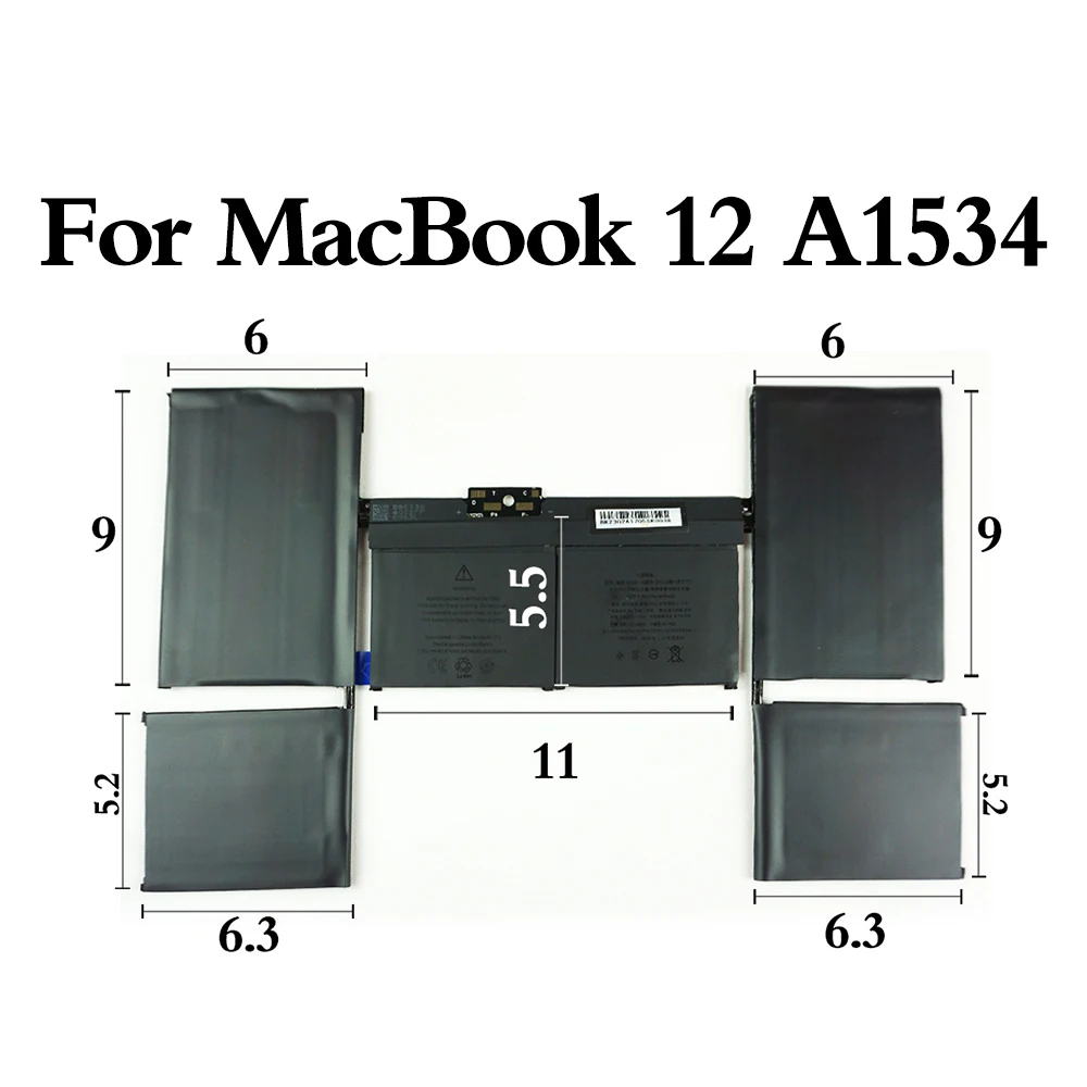 5474Mah For MacBook 12 A1534 Laptop  MacBook Battery