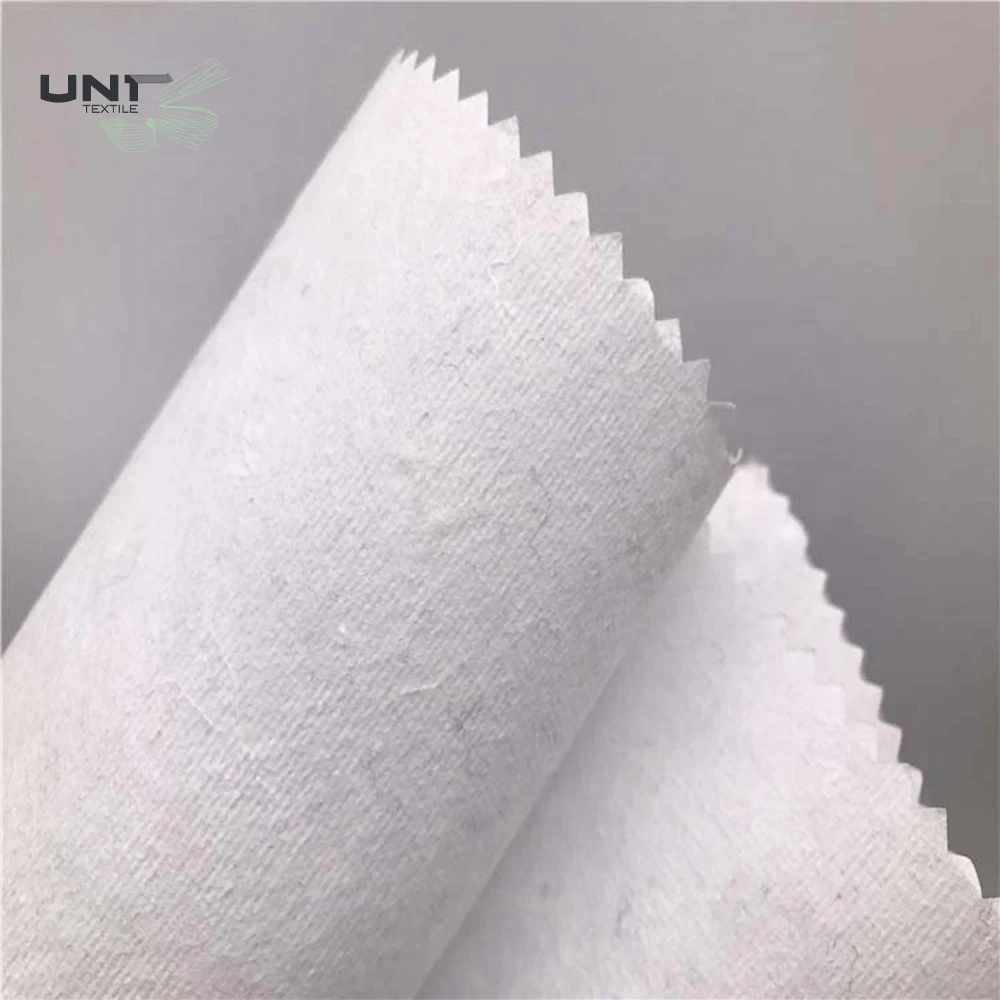 80gsm 1080E extra white easy tear away embroidery lining backing paper 1025E recycle cotton nonwoven backing fabric