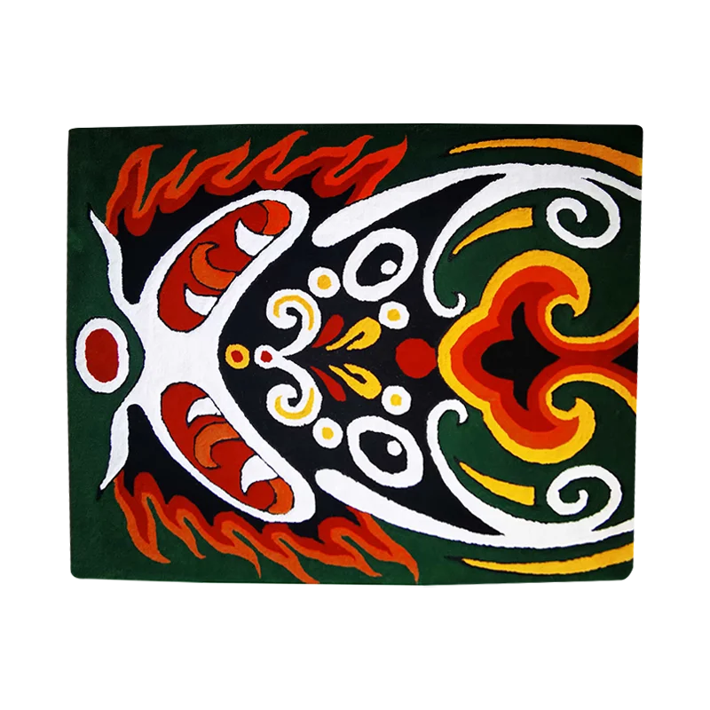 Custom Design Logo Hand Tufted Shape Decorative Area Carpet 3D Hand Tufted Wool Carpet And Rug For Bedroom