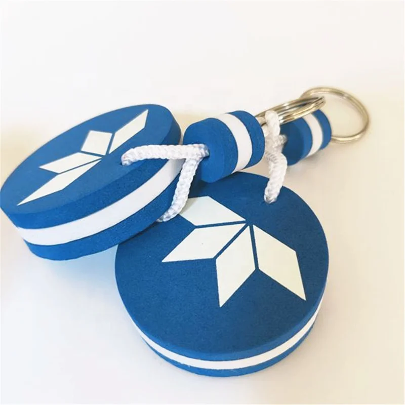 custom logo high quality eva foam floating keychain for swimming