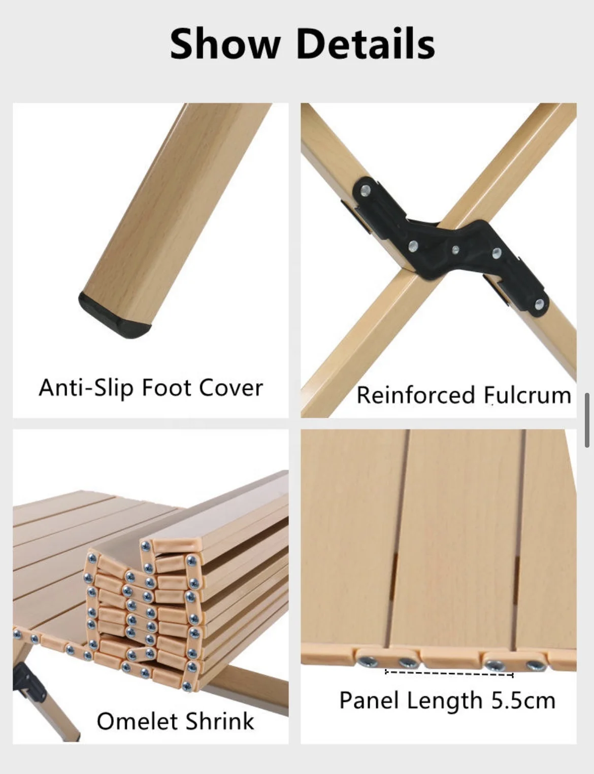 Wholesale Outdoor Large Aluminum Alloy Table And Chair Set Portable Camping Egg Roll Picnic Multi Function Folding Camping Table