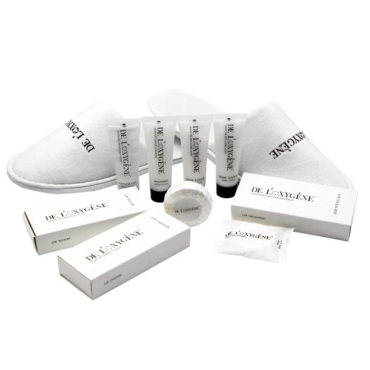 Customized Wholesale Hotel High-end Card Box Toiletry Set Disposable Hotel Supplies Dental Slippers