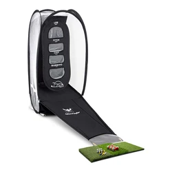 E-commerce One-piece Drop shipping Professional Indoor and Outdoor Portable Golf Net Hitting Practice Net with golf mat