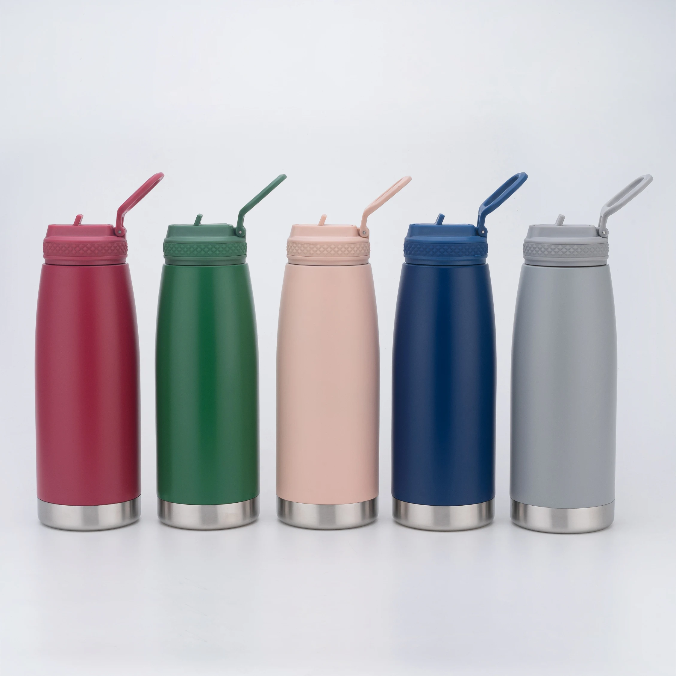 40oz large BPA free LFGB Double walled Insulated Stainless Steel Vacuum Flask Sport Water Bottle with straw easy carry