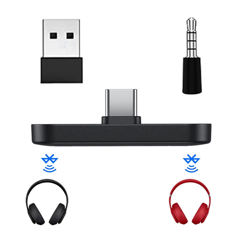 Беспроводной аудио передатчик для Switch Lite PS4 PS5 PC TV BT5.1 Bluetooth адаптер с низкой задержкой совместимые Airpods
