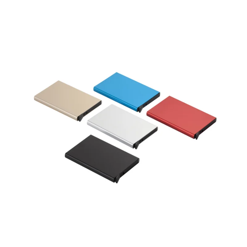 Metal Blocking RFID Credit Card Holder Metal Aluminum Name Card Case Wallet With Multi-colors In Stock