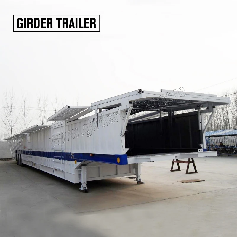 Enclosed car hauler company fifth wheel 8.5*20 jeep hauler extra wide 3 axles enclosed car carrier trailer for sale