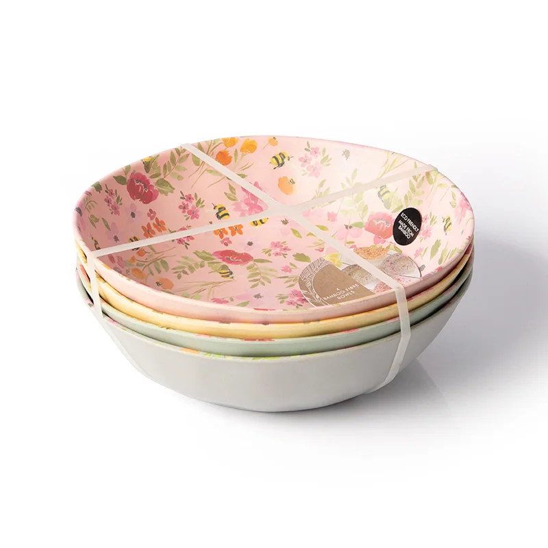 Custom Print Ramen Matt Bowl Set Melamine With Full Color Interior And Exterior Decal For Dinner Or Salad