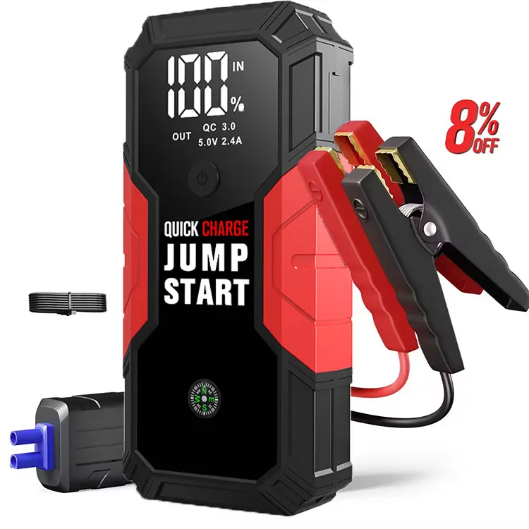 12V 20000mAh car battery charger power booster pack super capacitor jumper car booster lithium power bank jump starter