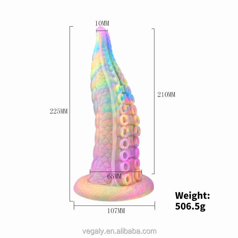 Art Colorful Dildos Waterproof Liquid Silicone Animal Squid Tentacles Shape Dildo for women Huge Dildo Sex Toy