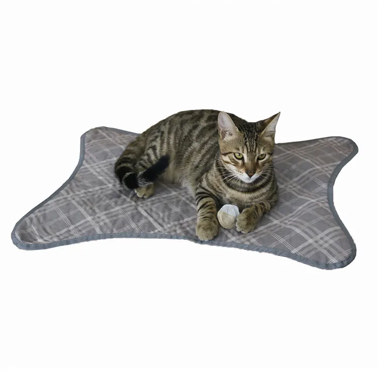 Absorbent Soft Classic Plaid Reuseable Cat Puppy Pee Pad Training Washable Pet Pads Dog