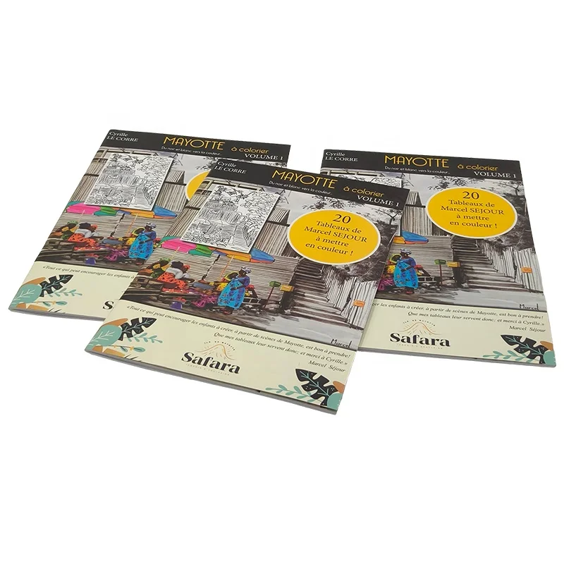 Full Color Customized Children Colouring Books Printing Wholesale Custom Softcover Adult Coloring Book For Children Sketch Book