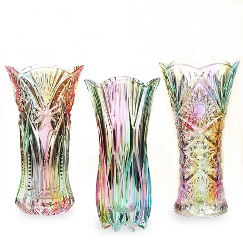 Wholesale Modern Glass Crystal Flower Vases For Home Table Decoration
