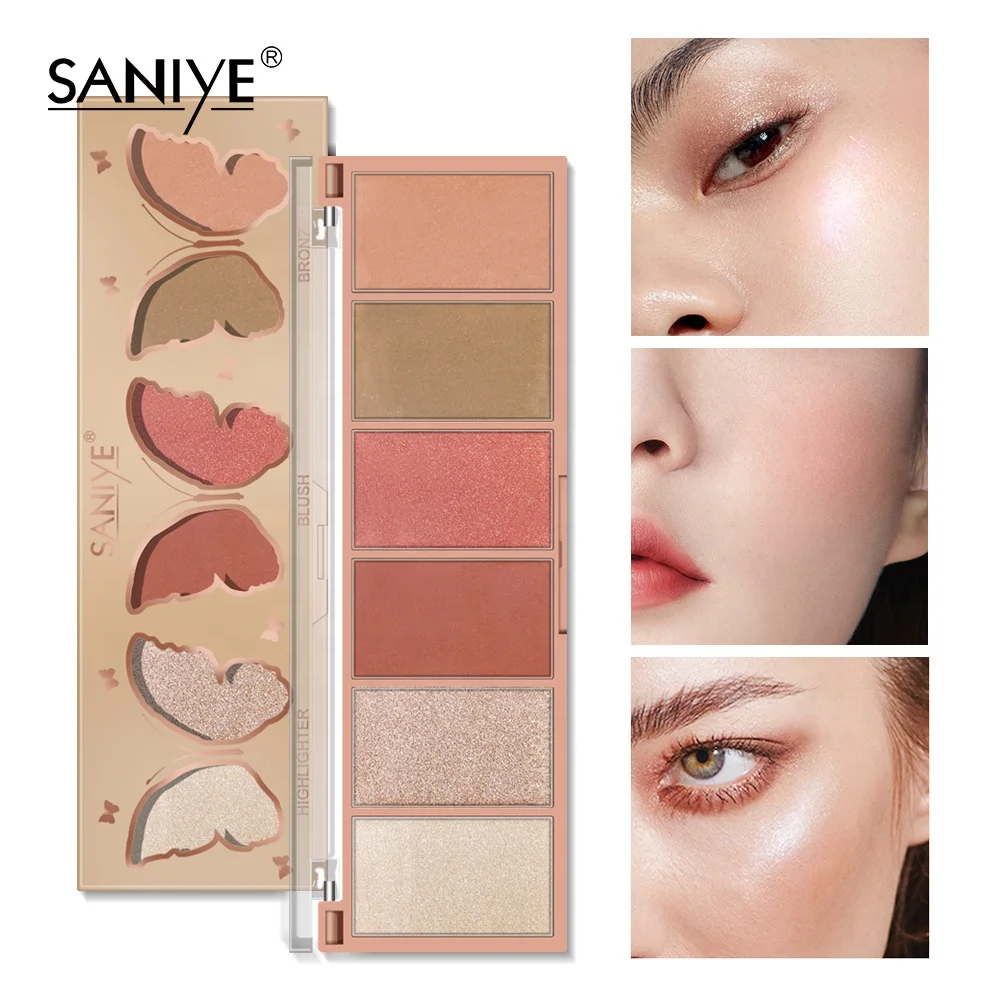 
SANIYE 3 in 1 Blush Highlight Contour Makeup Palette Wholesale Customized Face Makeup Powder 
