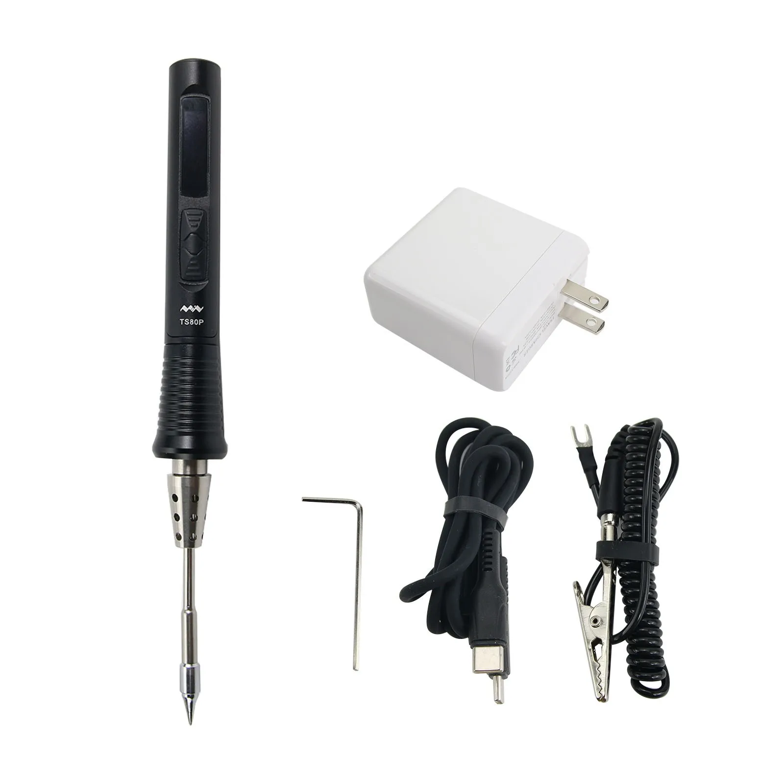Soldering Iron Kit TS80P Portable  30W Adjustable Temperature PD2.0 QC3.0 Power Supply