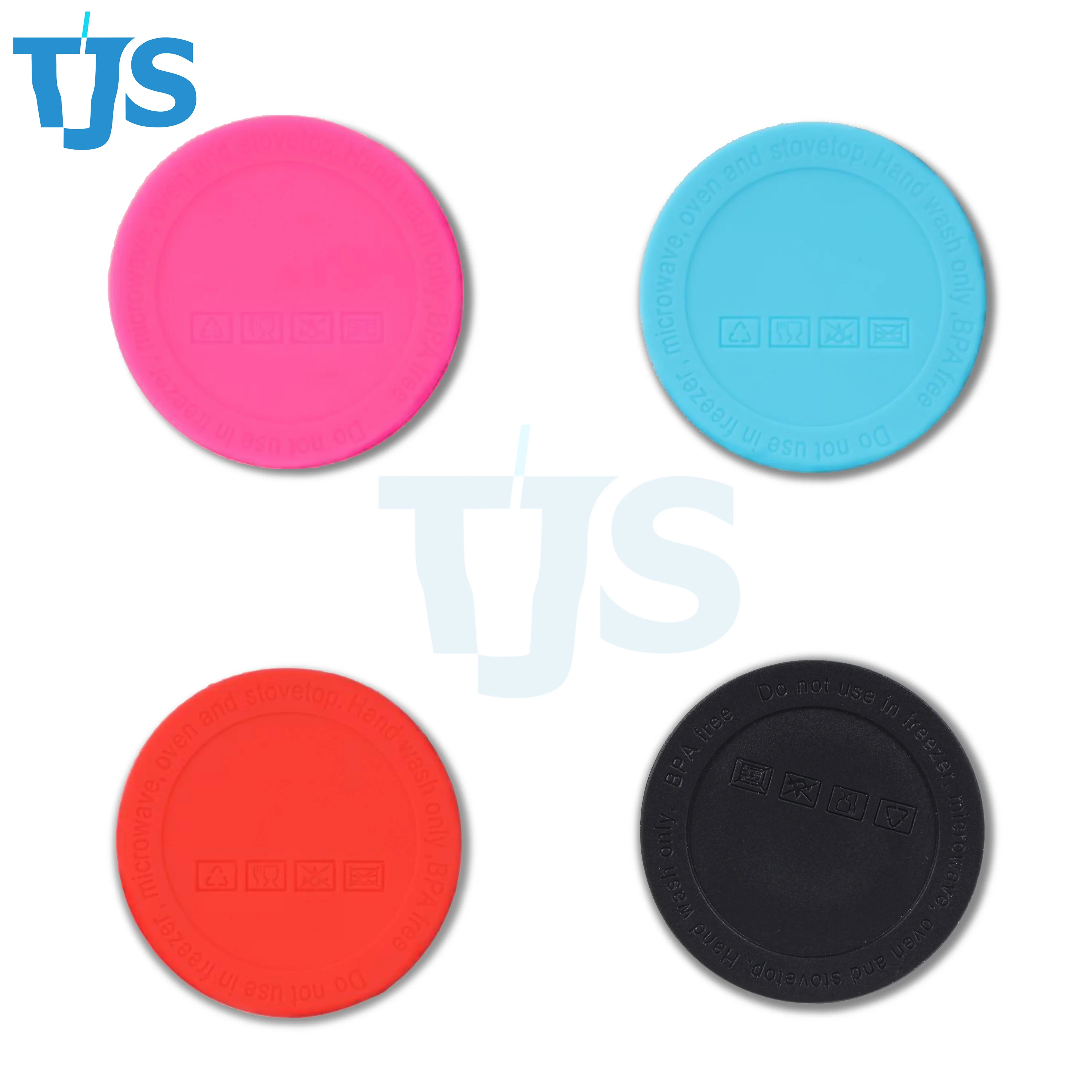 TJS 50mm 58mm Silicone Coaster Rubber Bottoms Protective Non-Slip For 20oz 30oz Skinny Straight Sublimation Tumbler Wine Mug