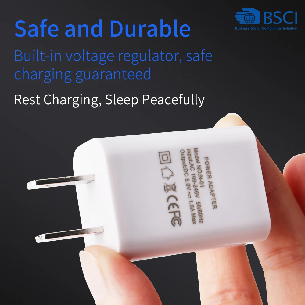 Wholesale 5V 1A Mobile Phone Universal Wall Charger 5W AC Charger with USB