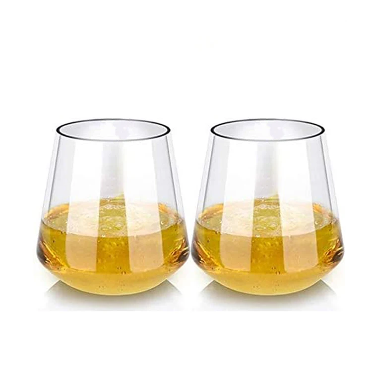 Disposable plastic clear customized logo PET Tritan juice ice cream wine cups plastic wine cups egg cups for wine
